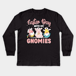 Easter With My Gnomies nurse  t shirt Kids Long Sleeve T-Shirt